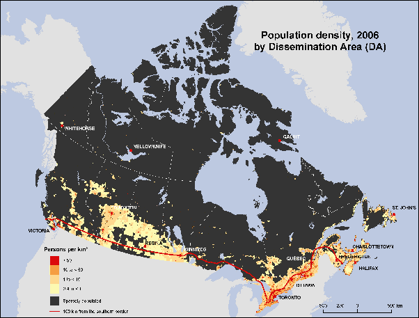 Why Does Most of Canada'S Population Live near the Us Border