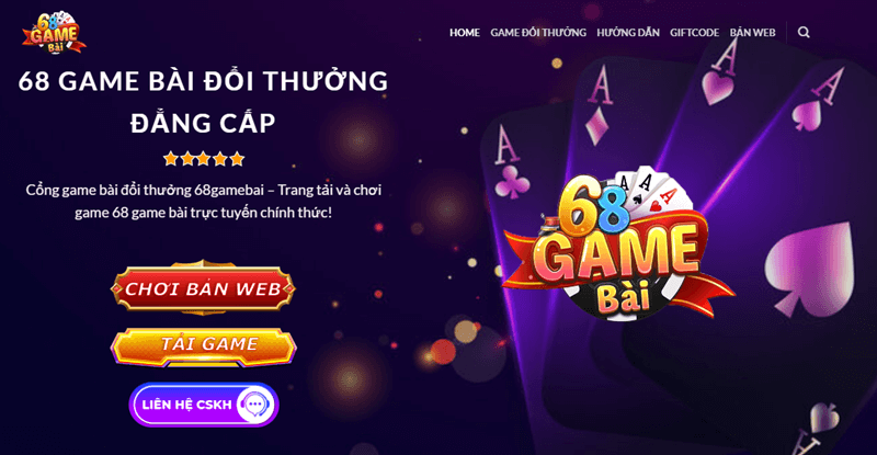 Tài xỉu 68 dễ chơi, dễ thắng